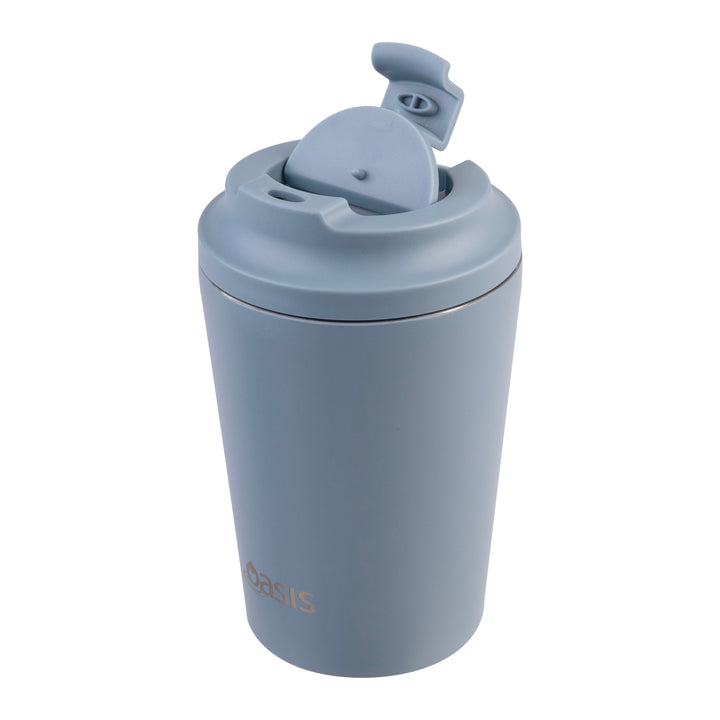 Oasis Ceramic Lined Insulated Coffee Cup - Hazy Blue