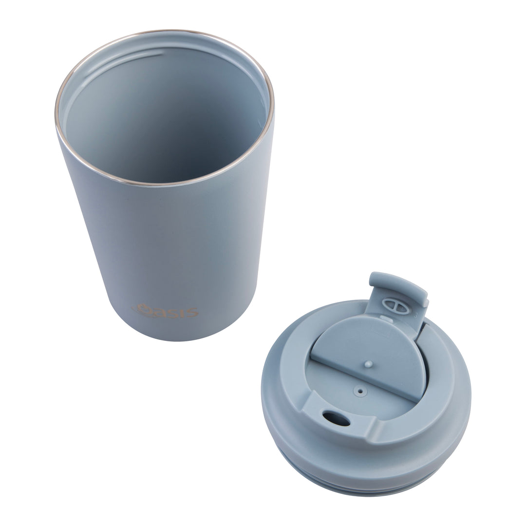 Oasis Ceramic Lined Insulated Coffee Cup - Hazy Blue