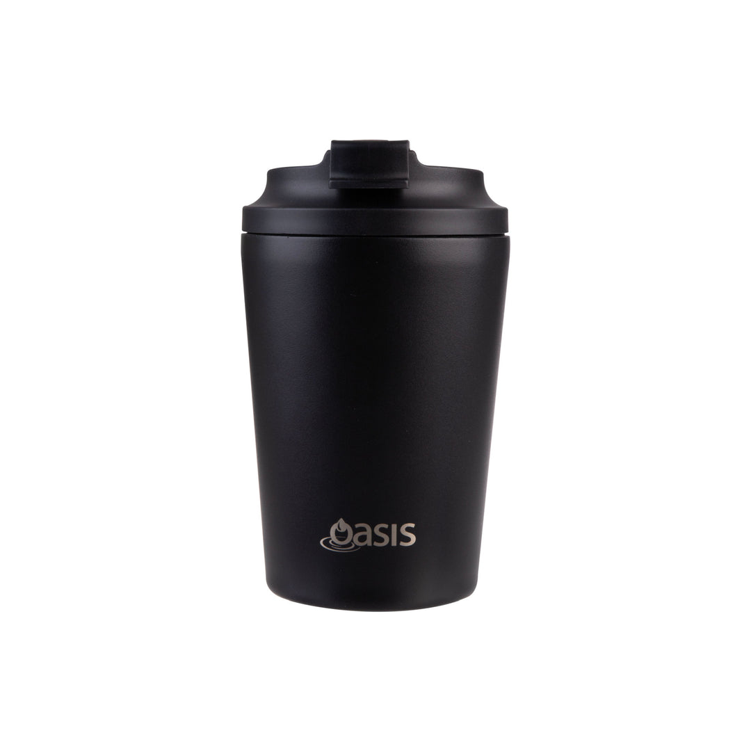 Oasis Ceramic Lined Insulated Coffee Cup - Black