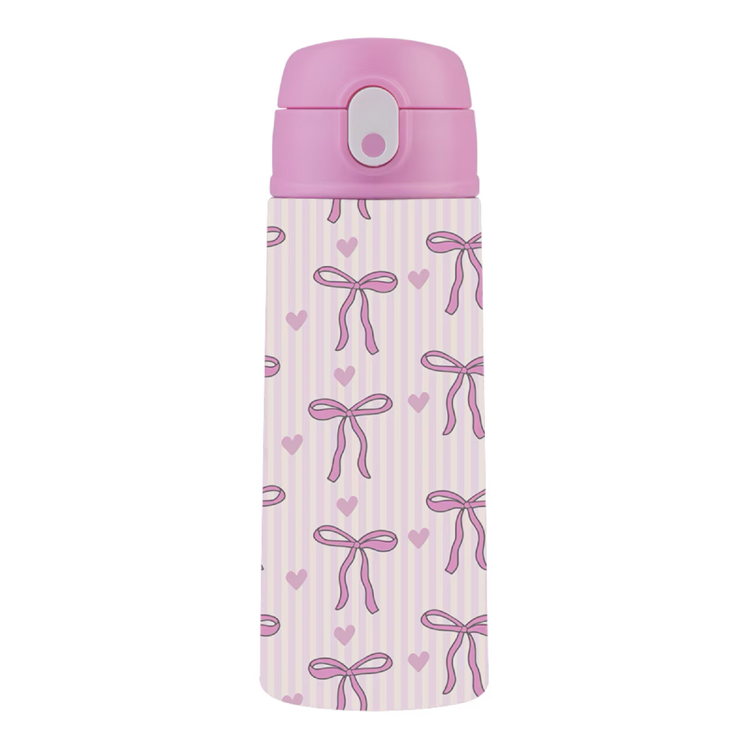 Oasis Insulated Drink Bottle with Sipper 550ml -  Bows & Hearts