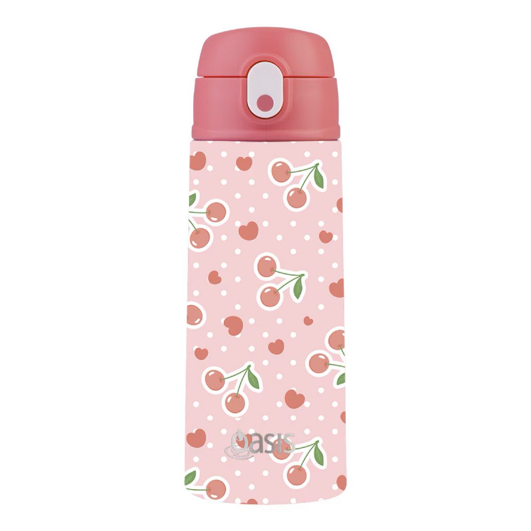 Oasis Insulated Drink Bottle with Sipper 550ml -  Cherry Crush