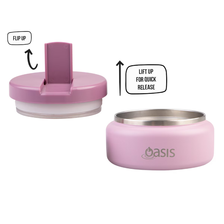 Oasis Insulated Food Flask - Quick Release Lid - 230ml - Blush
