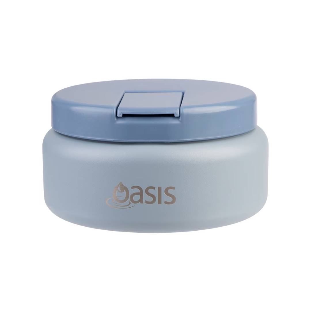 Oasis Insulated Food Flask - Quick Release Lid - 230ml - Hazy Blue