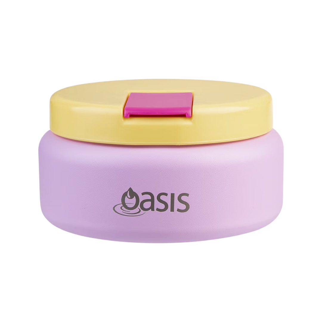 Oasis Insulated Food Flask - Quick Release Lid - 230ml - Pink/Yellow