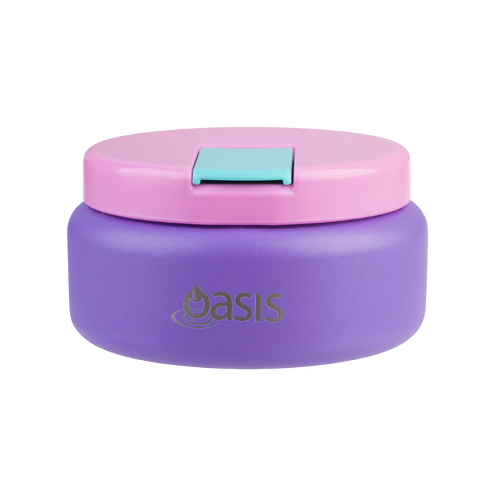 Oasis Insulated Food Flask - Quick Release Lid - 230ml - Purple/Pink