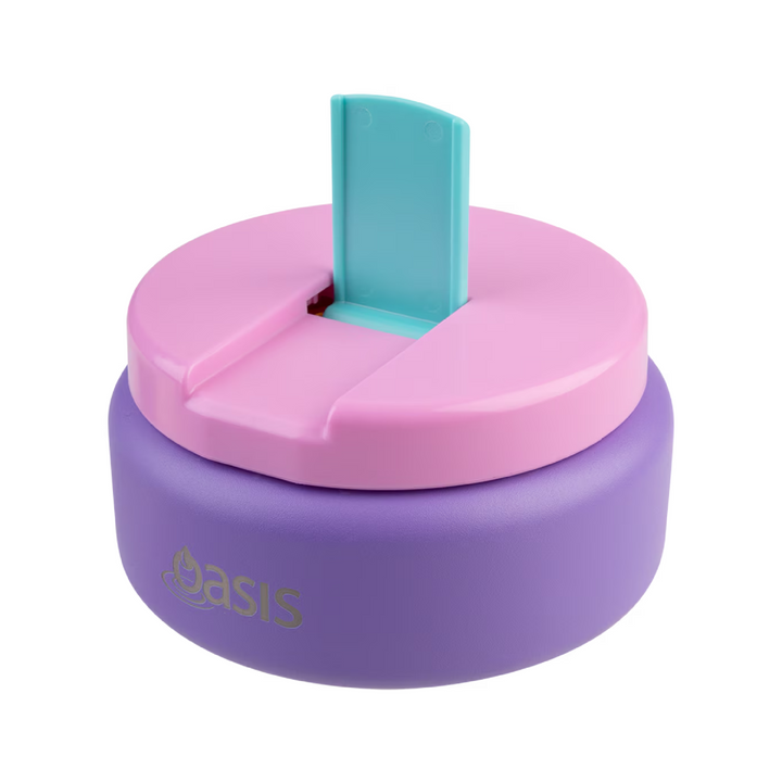Oasis Insulated Food Flask - Quick Release Lid - 230ml - Purple/Pink