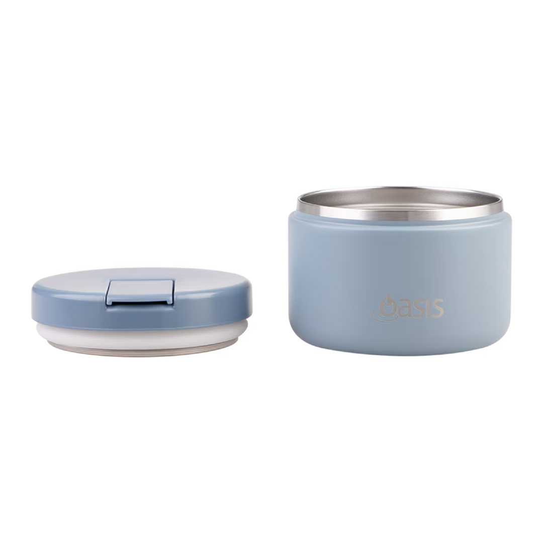 Oasis Insulated Food Jar - Quick Release Lid - 300ml - Hazy Blue