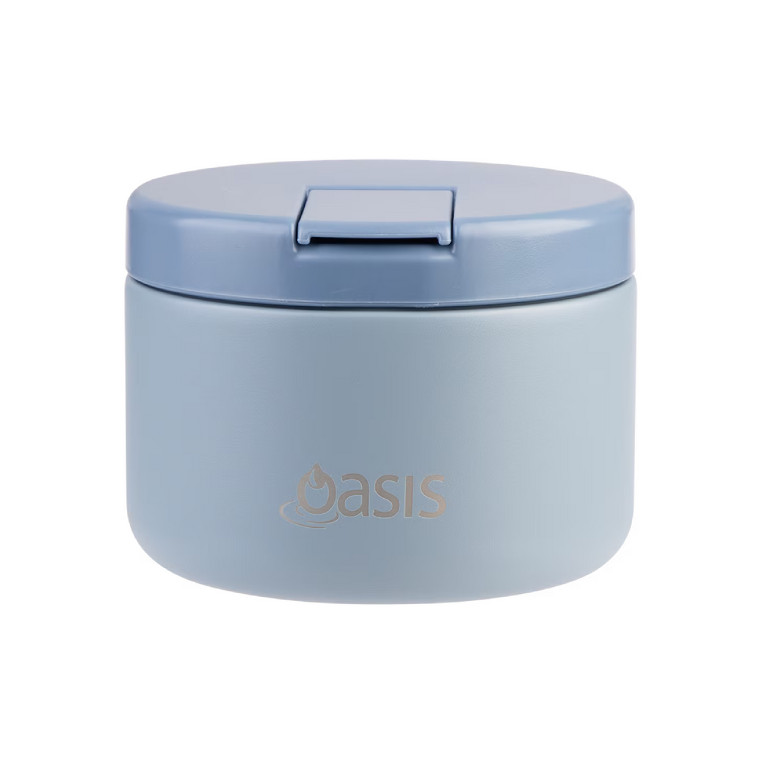 Oasis Insulated Food Jar - Quick Release Lid - 300ml - Hazy Blue