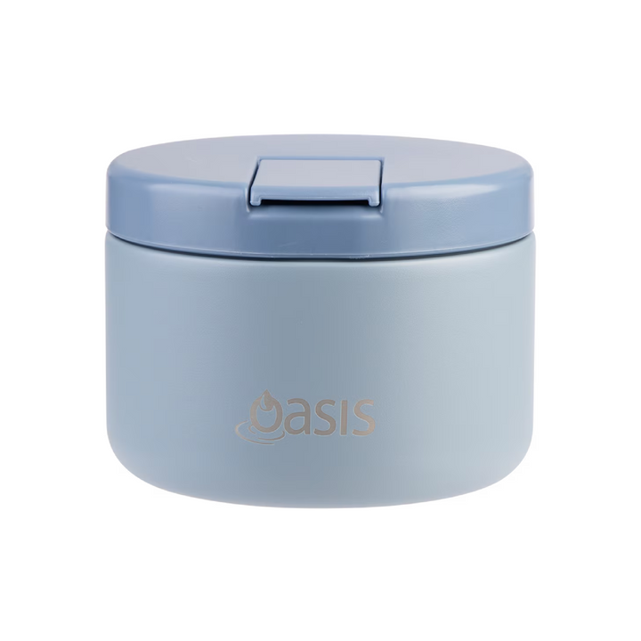 Oasis Insulated Food Jar - Quick Release Lid - 300ml - Hazy Blue