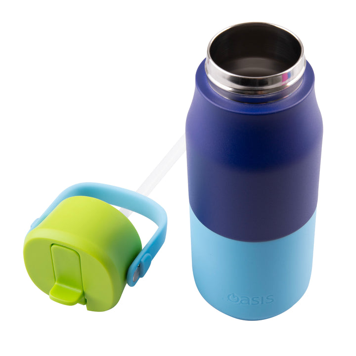 Oasis Insulated JNR Drink Bottle - Blue/Navy