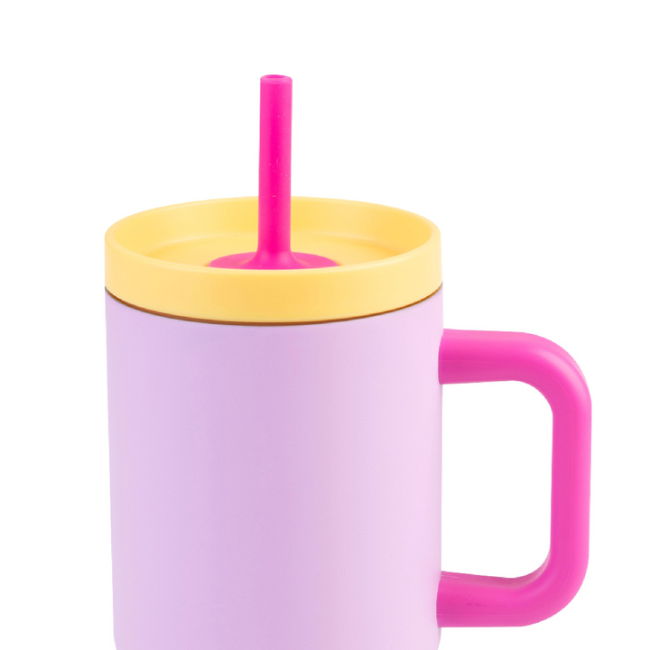 Oasis Junior Commuter Tumbler Replacement Lid - Pink/Yellow