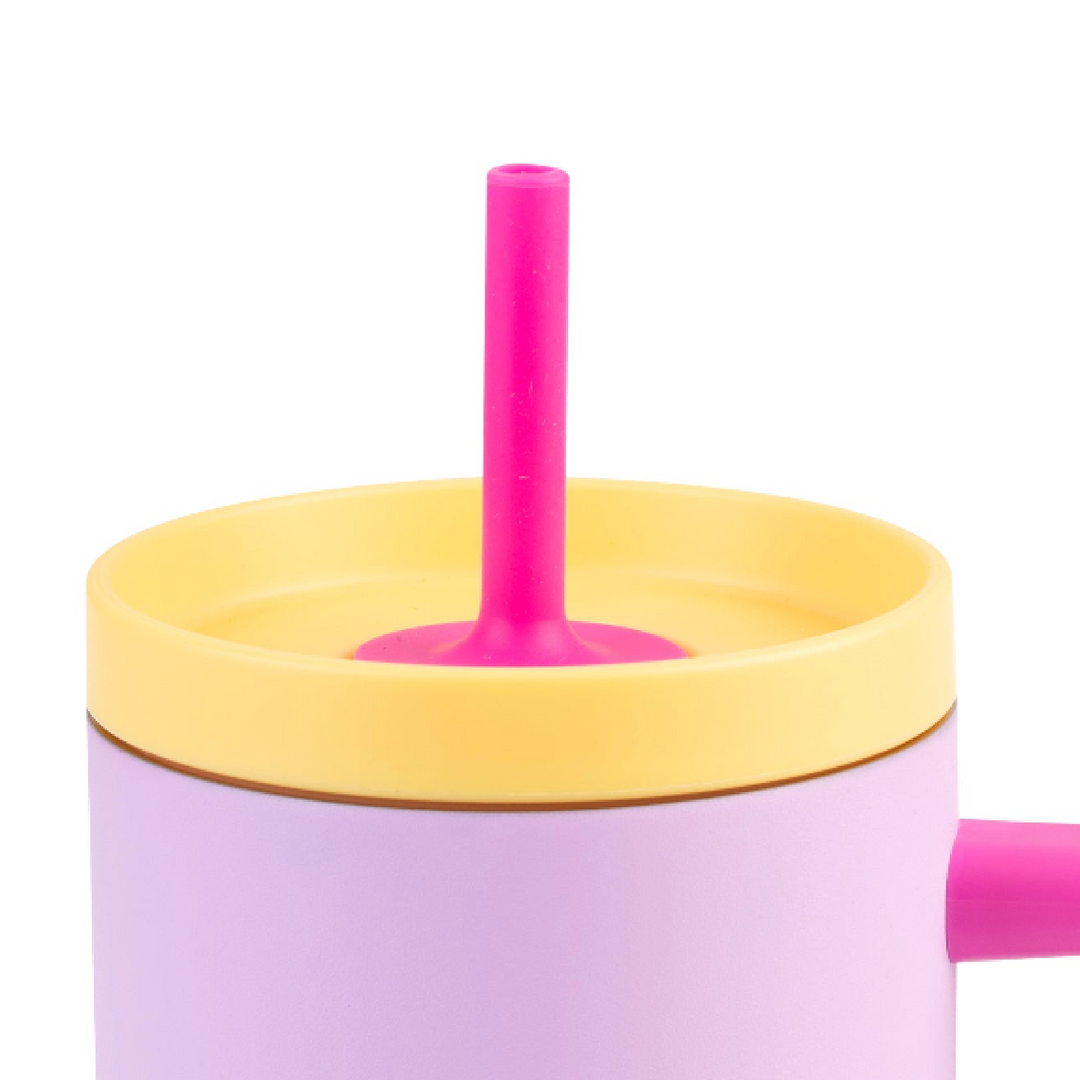 Oasis Junior Commuter Tumbler Replacement Lid - Pink/Yellow