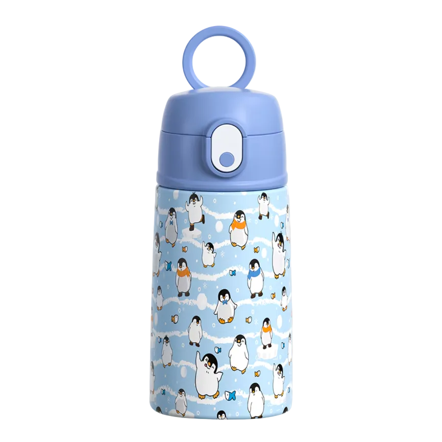 Oasis Insulated Drink Bottle with Sipper - Happy Penguins