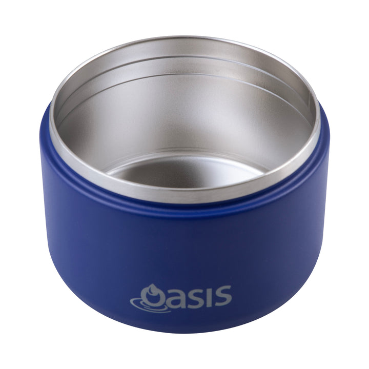 Oasis Insulated Food Jar - Quick Release Lid - 300ml - Navy/Green