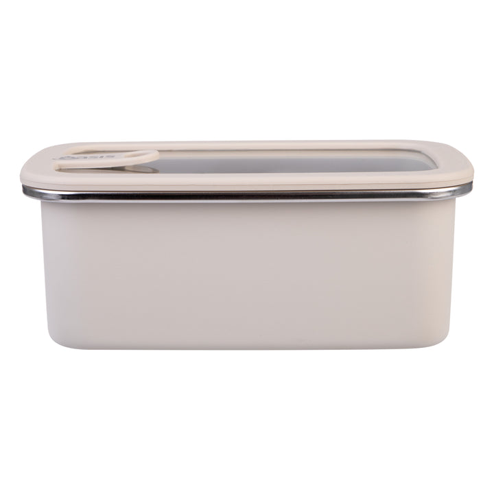 Oasis Microwave Safe Stainless Steel Rectangular Container - Oat - 1.1L