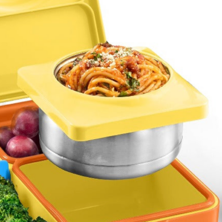 OmieBox V2 Lunchbox Replacement Food Jar Section Cover - Sunshine Yellow