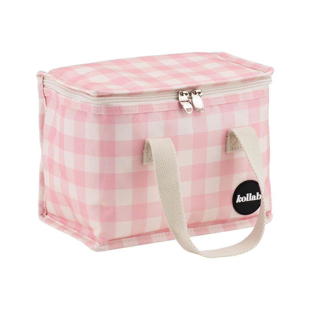 Kollab Insulated Lunch Bag - Candy Pink Check