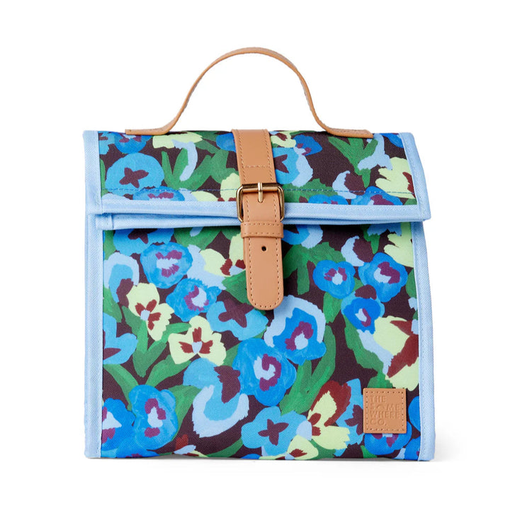 The Somewhere Co. Insulated Lunch Satchel - Pansy Patch
