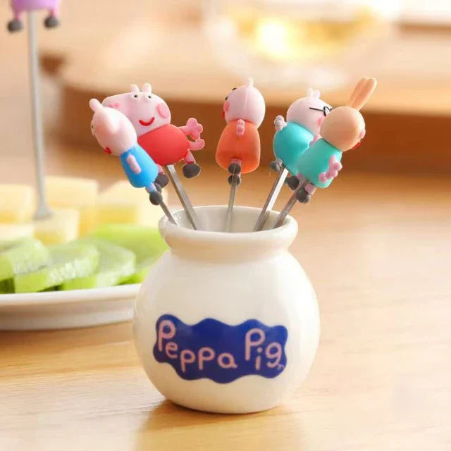 Mini Food Pick Forks - Peppa Pig