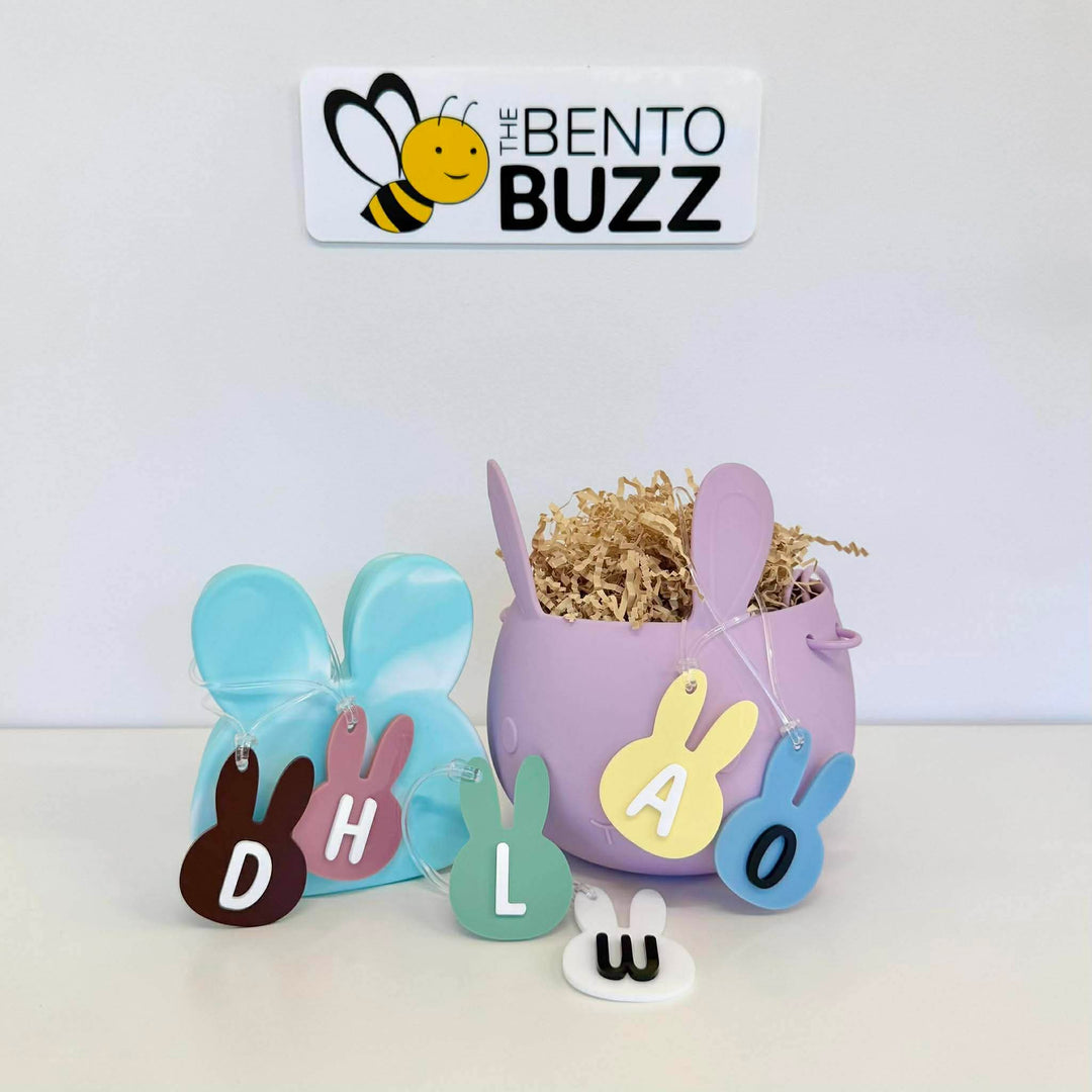 Personalised Alphabet Acrylic Bag Tag - Easter Bunny
