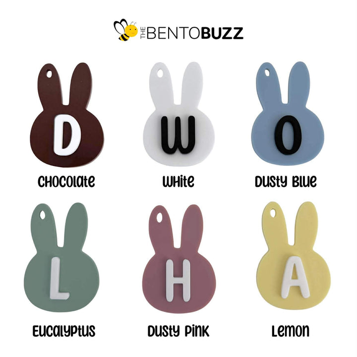 Personalised Alphabet Acrylic Bag Tag - Easter Bunny