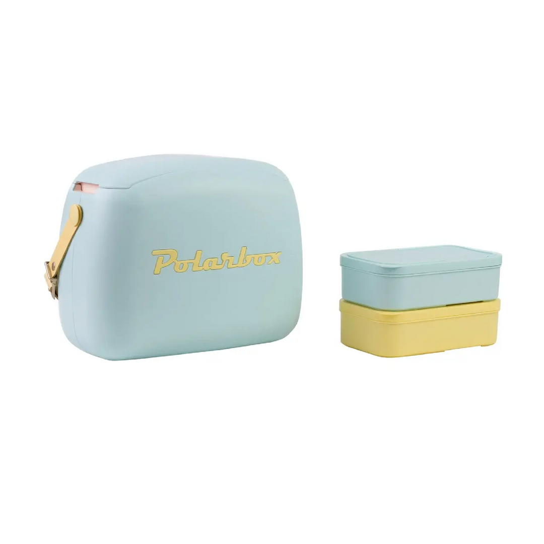 Polarbox Pop Portable Cooler - 6L - Sky & Yellow