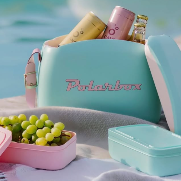 Polarbox Pop Portable Cooler - 6L - Cyan & Pink