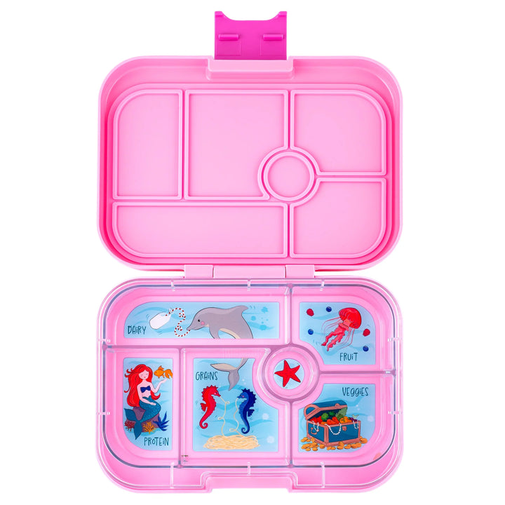 Yumbox Original 6 Lunch Box - Power Pink - Mermaid