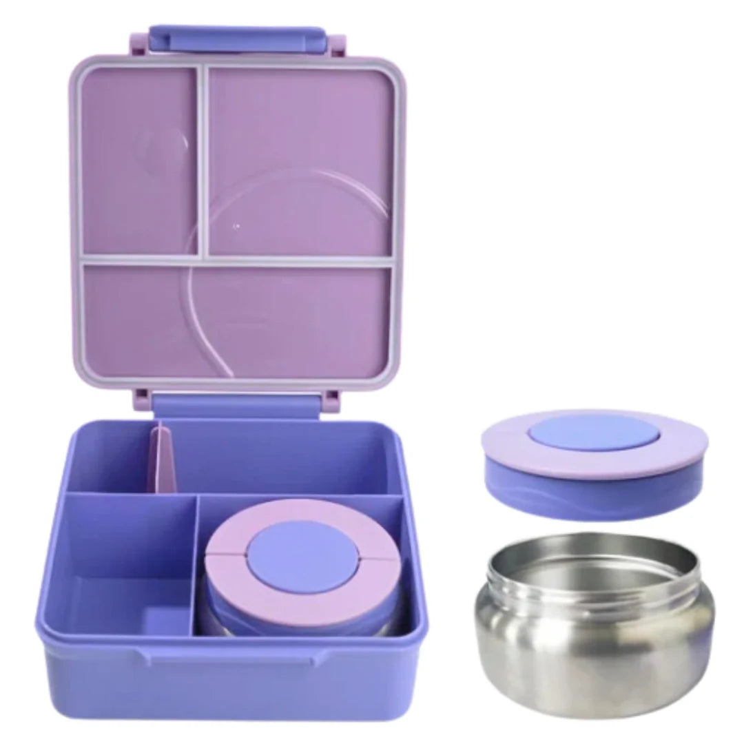 Mum Made Yum Maxi Bento Lunch Box + Food Jar - Purple