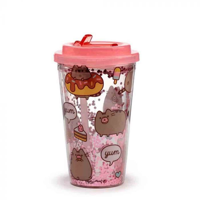 Pusheen Double Walled Cup & Straw - Foodie