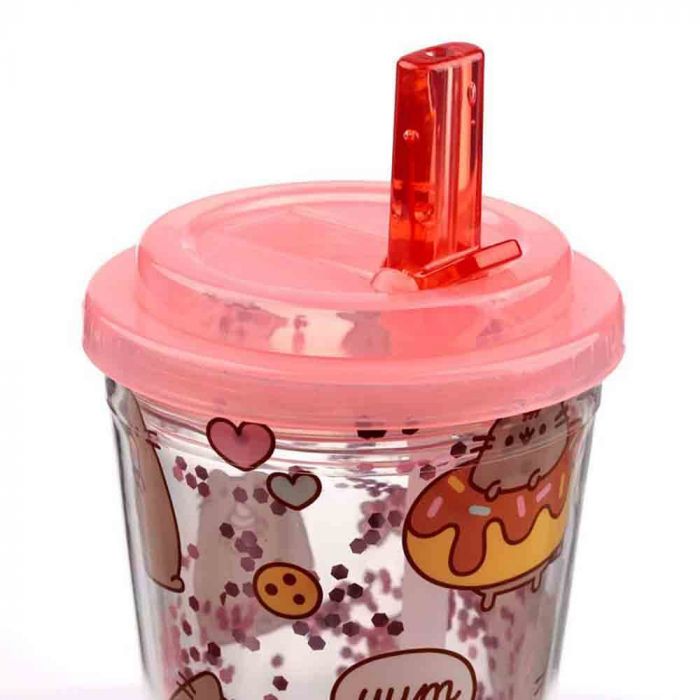 Pusheen Double Walled Cup & Straw - Foodie