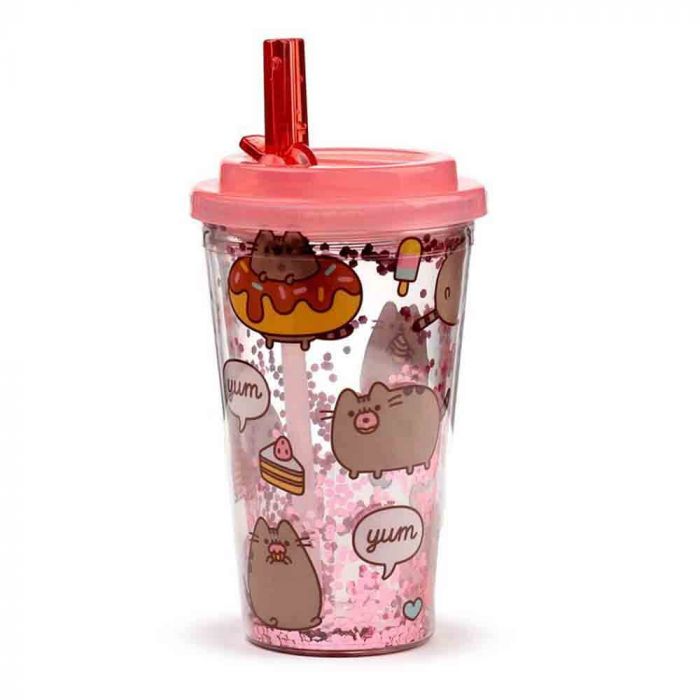 Pusheen Double Walled Cup & Straw - Foodie