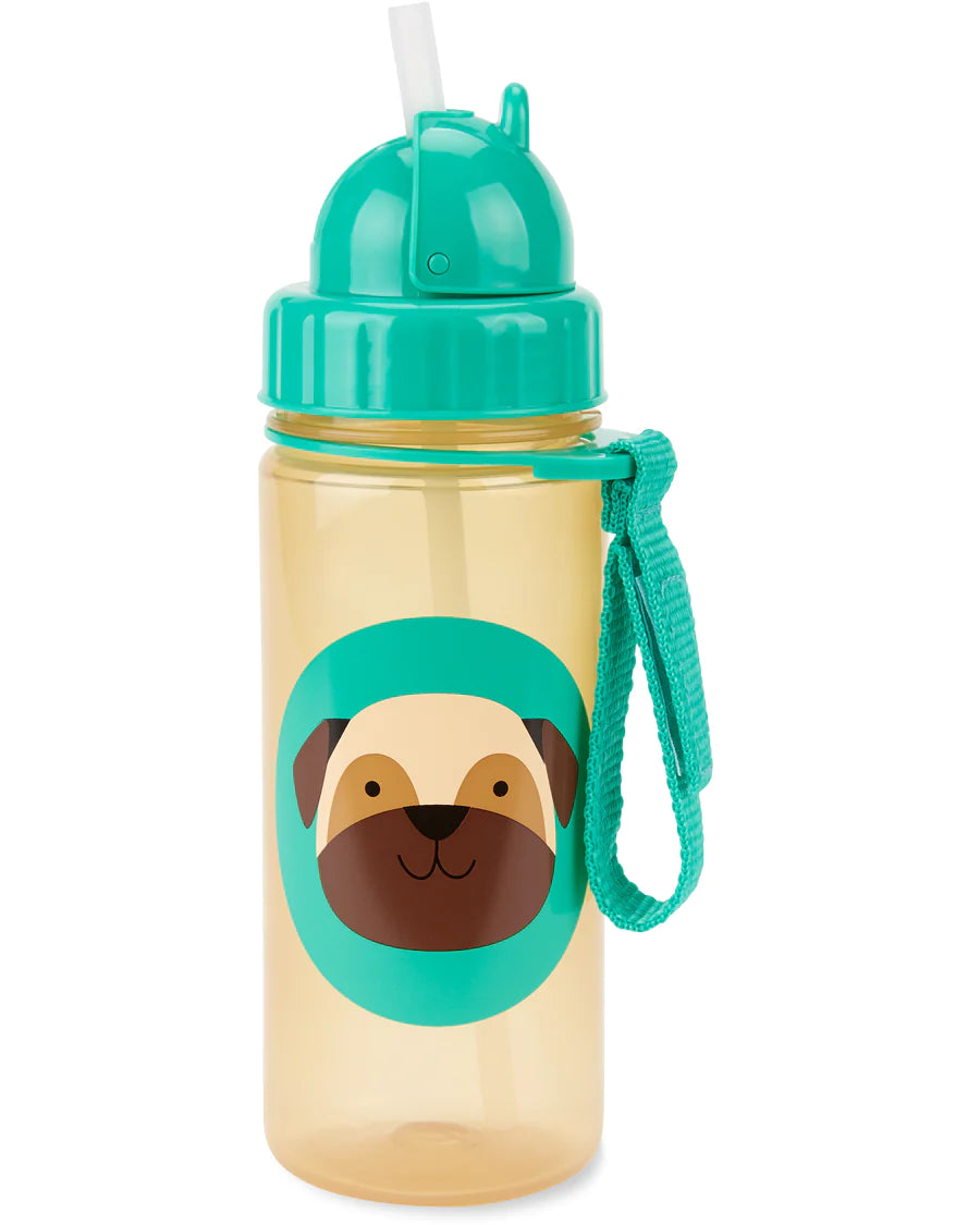 Skip Hop Drink Bottle with Straw - Pug
