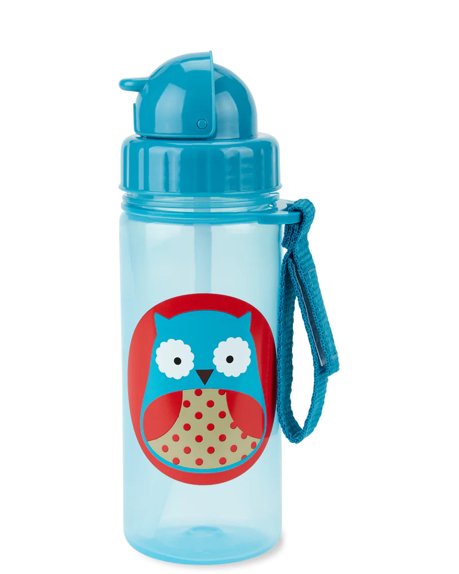 Skip Hop Drink Bottle with Straw - Owl