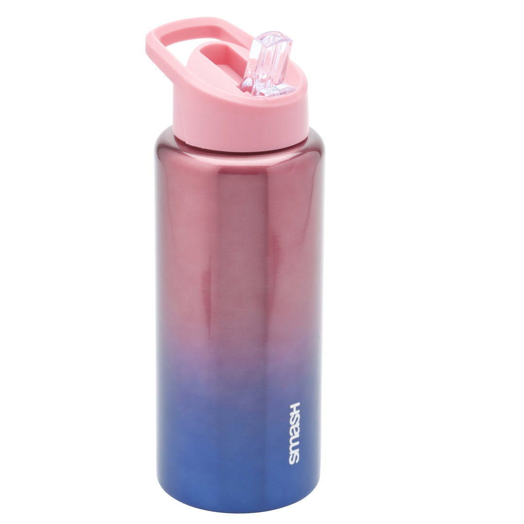 Smash Stainless Steel 1.1L Sipper Drink Bottle - Pink Ombre