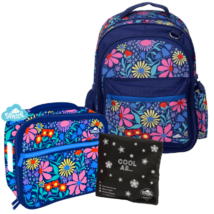 Spencil LITTLE Insulated Bag & Backpack Bundle - Flower Fun