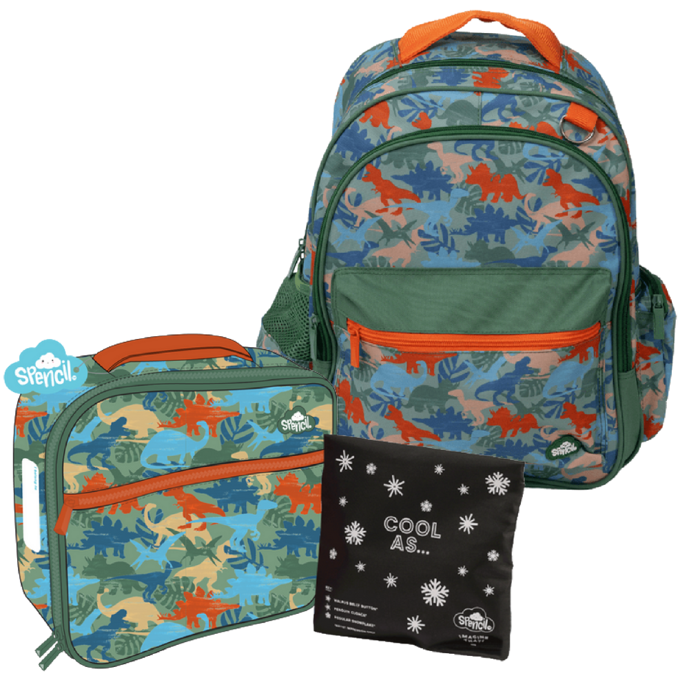 Spencil LITTLE Insulated Bag & Backpack Bundle - Dinosaur Safari