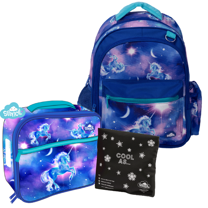 Spencil LITTLE Insulated Bag & Backpack Bundle - Moonlit Unicorn