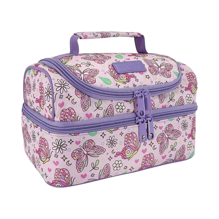Sachi Double Decker Insulated Lunch Bag - Butterfly Bliss