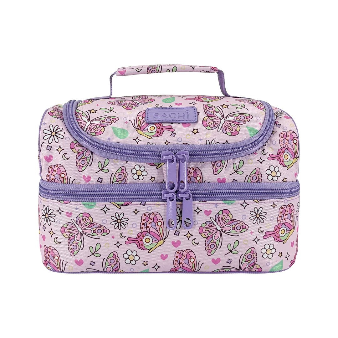 Sachi Double Decker Insulated Lunch Bag - Butterfly Bliss