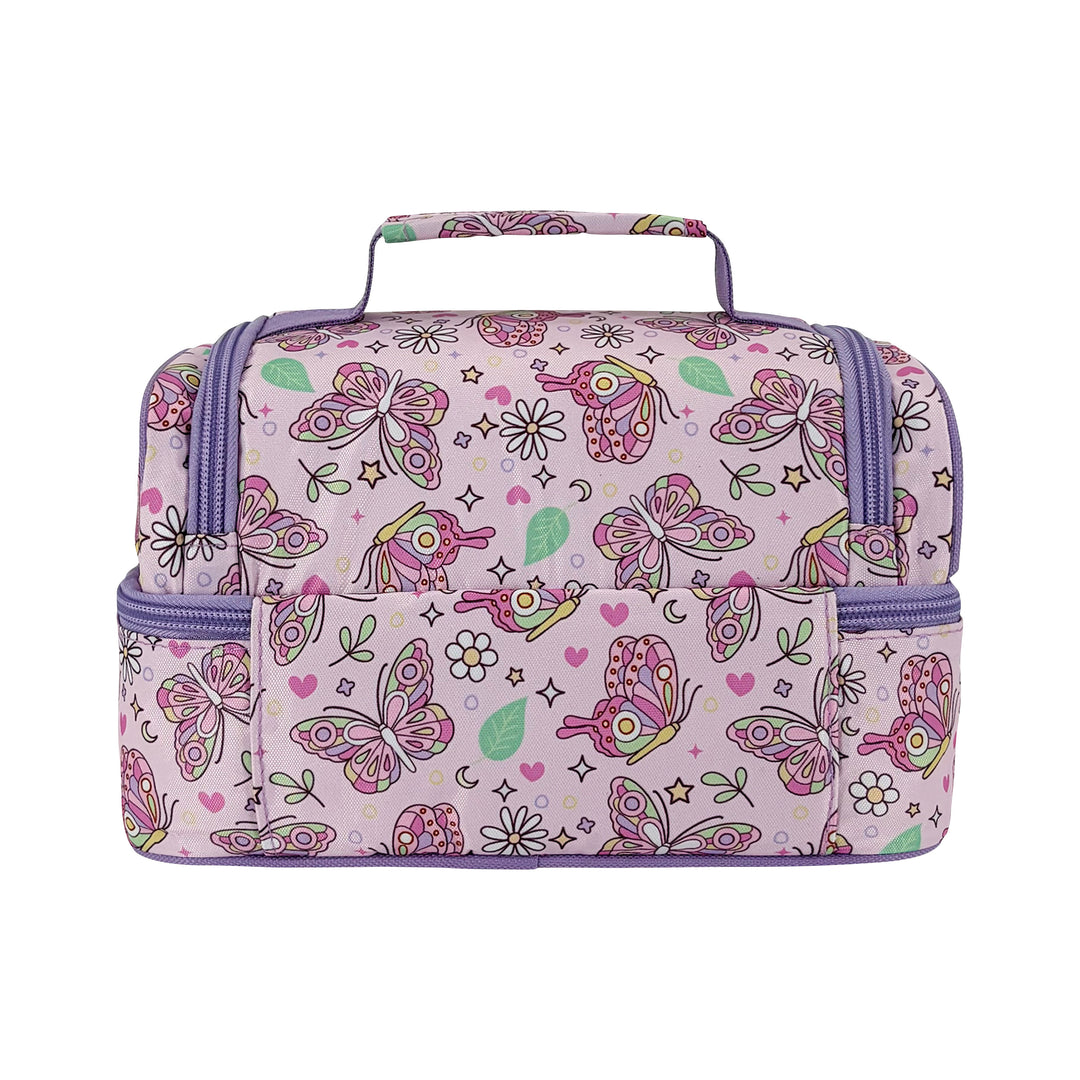 Sachi Double Decker Insulated Lunch Bag - Butterfly Bliss
