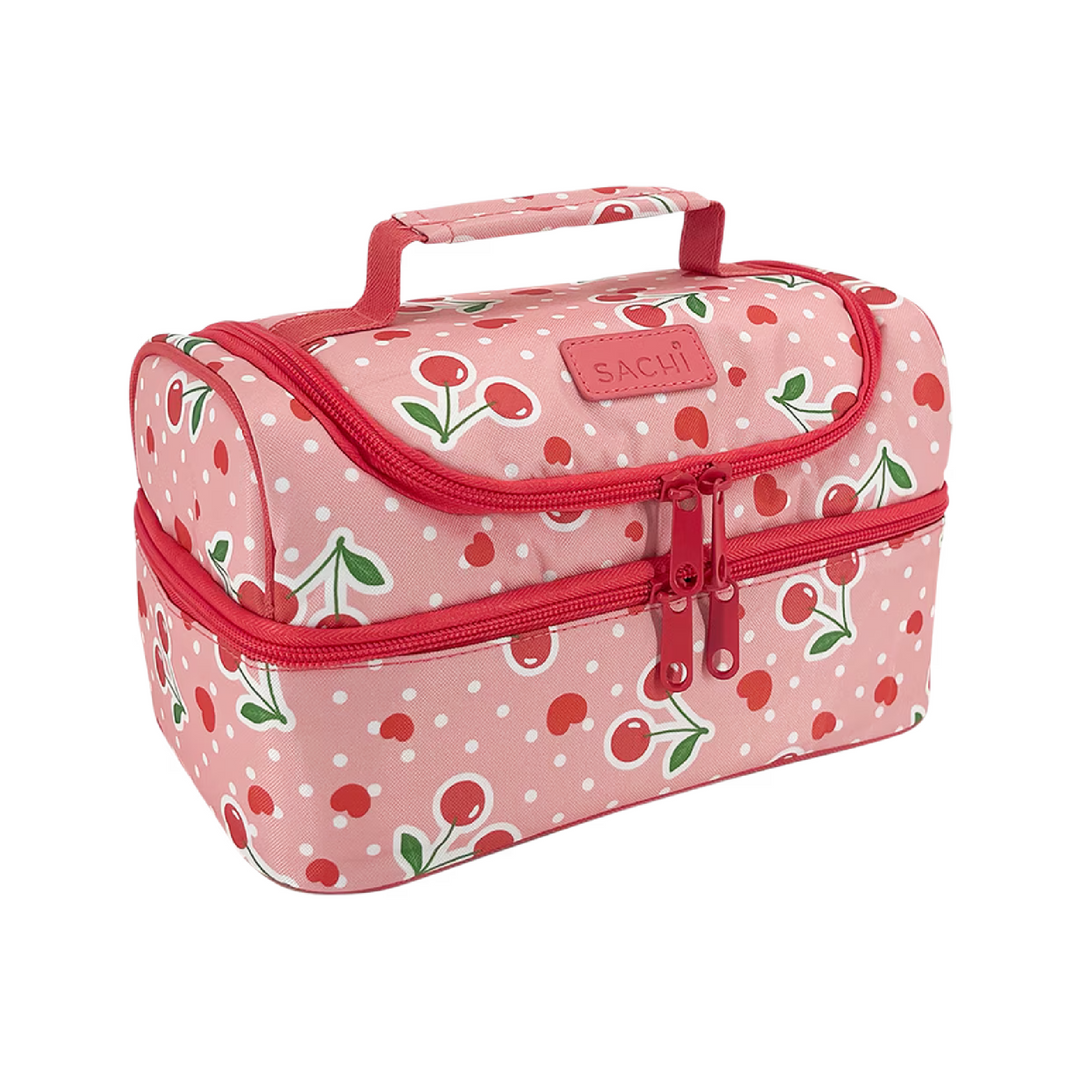 Sachi Double Decker Insulated Lunch Bag - Cherry Crush