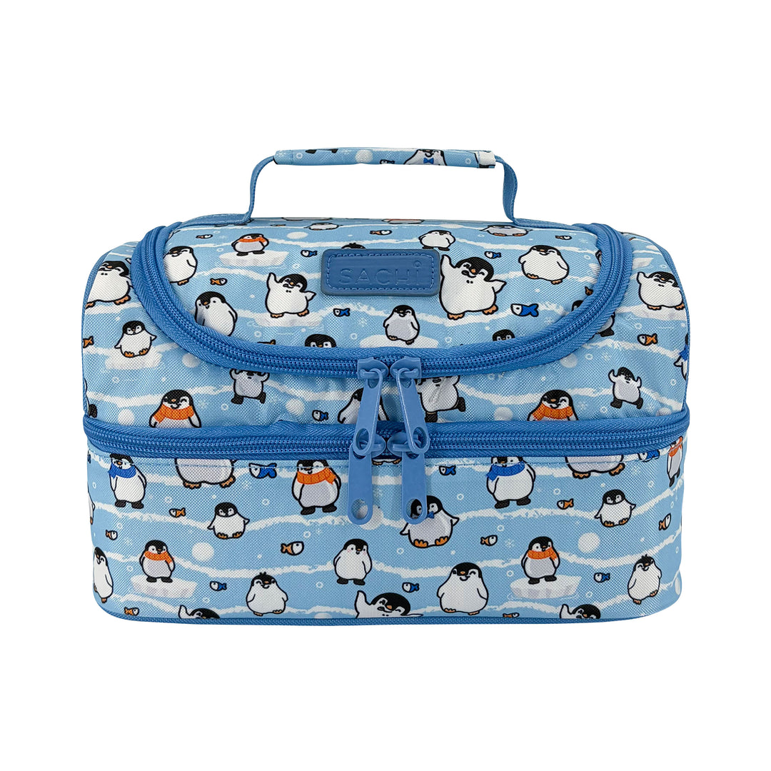 Sachi Double Decker Insulated Lunch Bag - Happy Penguins