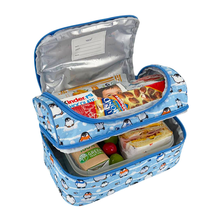 Sachi Double Decker Insulated Lunch Bag - Happy Penguins