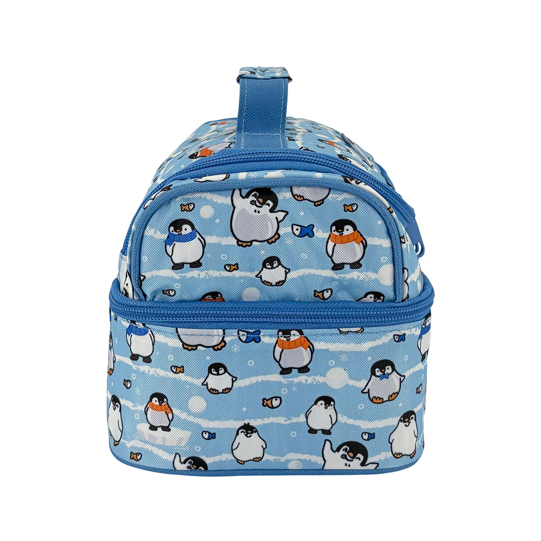 Sachi Double Decker Insulated Lunch Bag - Happy Penguins