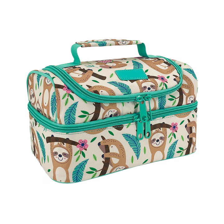 Sachi Double Decker Insulated Lunch Bag - Sleepy Sloths