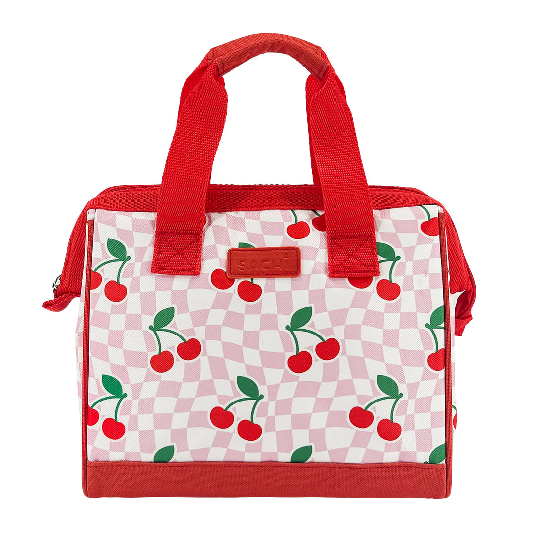 Sachi Insulated Lunch Tote - Chequered Cherries