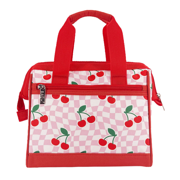 Sachi Insulated Lunch Tote - Chequered Cherries