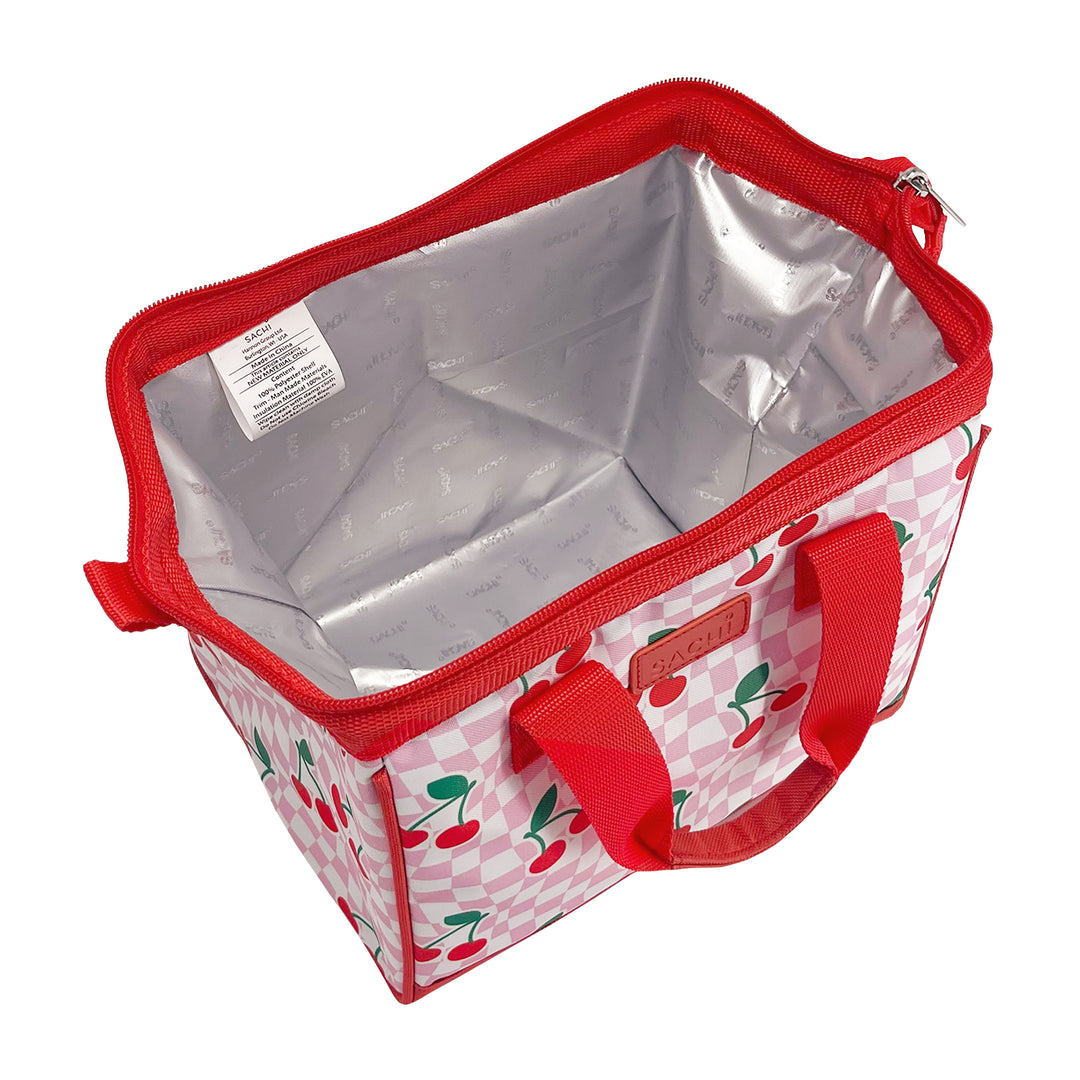 Sachi Insulated Lunch Tote - Chequered Cherries