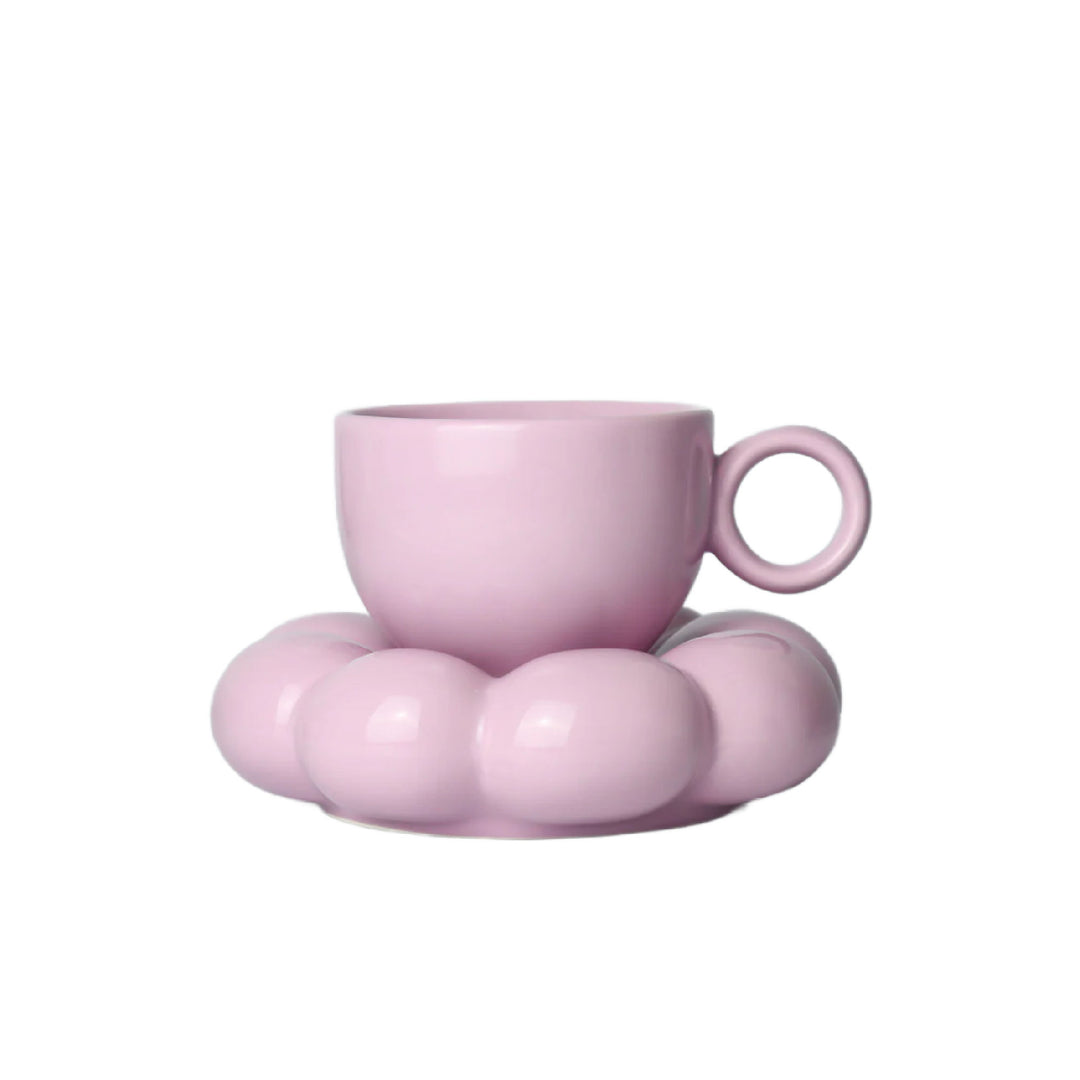 Sage & Cooper Lottie Mug & Saucer - Purple